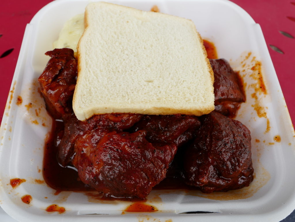 C&K Barbecue Restaurant signature dishes Ribtip Sandwich, The Jacinta, Beef Brisket Sandwich, Big Ol Burger.